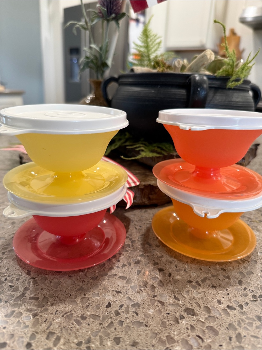 Tupperware  Dessert Cups w Lids